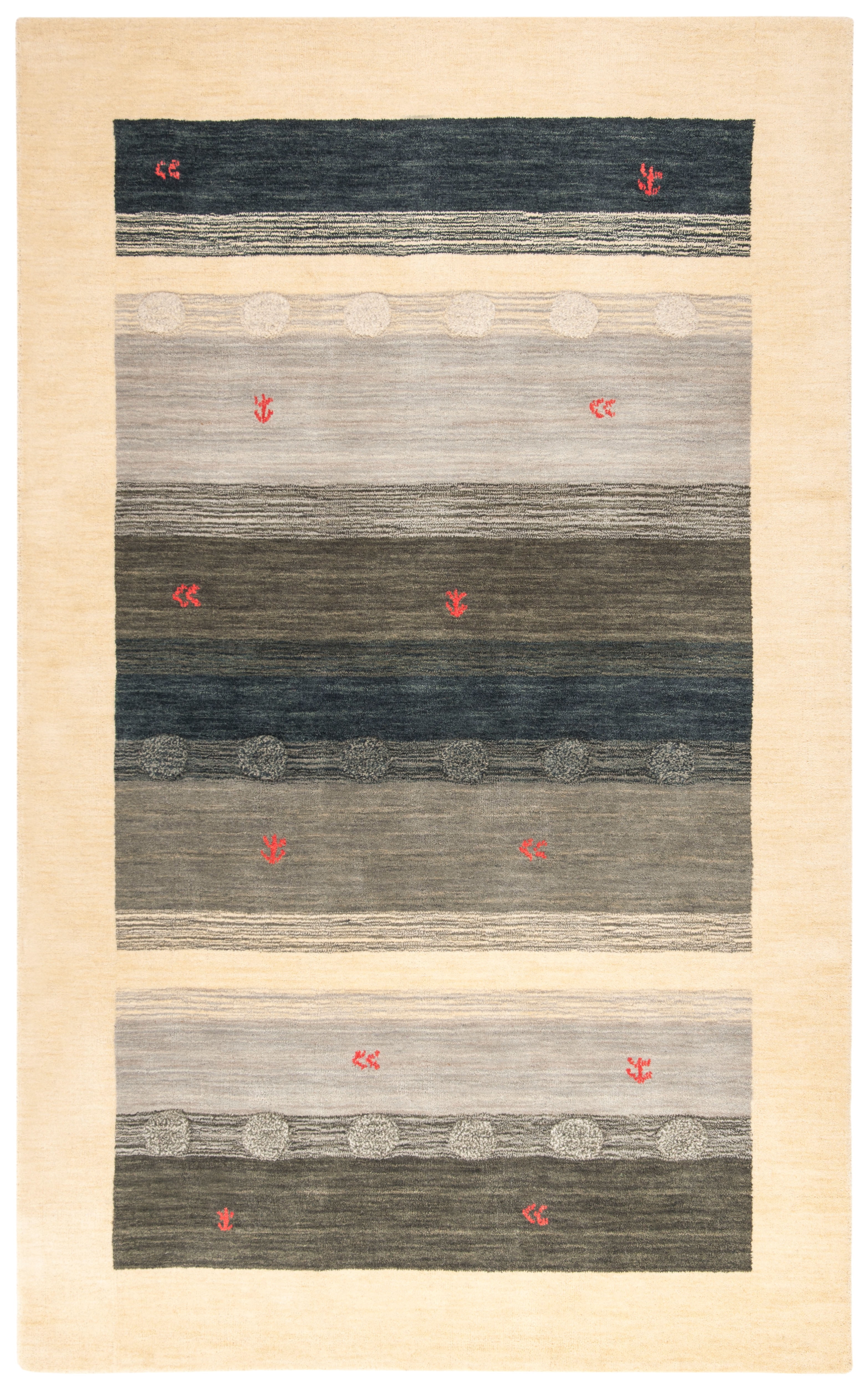 Safavieh Himalaya Roswell Striped Wool Area Rug, Cream/Blue, 5' x 8'