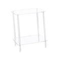 thumbnail image 1 of Mesita de noche de acrílico, mesa auxiliar, mueble minimalista para dormitorio, mesita de noche de 2 niveles, fácil montaje para pasillo, hogar, mesit, 1 of 9