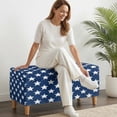 thumbnail image 3 of FOR U DESIGNS Patriotic Star Print Ottoman Cover Washable Storage Bench Slipcover Stretch Storage Bench Cover Folding Footrest Stool Slipcover Footstool Protector with Elastic Band, 3 of 7