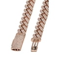 thumbnail image 2 of Rose Gold Iced Out Diamond Prong Cuban Link Chain 10K/14K, 2 of 4
