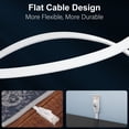 thumbnail image 2 of J&D 10 ft Cat6 Ethernet Cable, Slim Flat Network Cable, 250MHz Bandwidth for Internet, Streaming, Gaming, White, 2 of 7