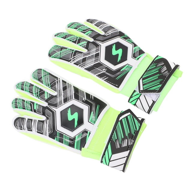 Gants de Gardien de But pour Enfants en Latex Résistants aux Collisions, Protection de Doigt pour Football, Port Confortable, Matériaux en PU et Nylon pour Entraînement Quotidien et Matchs