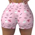 thumbnail image 2 of Salouo Bat And Pumpkin Print Women's Athletic Shorts,Booty Shorts Biker Shorts High Waisted Elastic Workout Shorts for Yoga Gym Running Sports-Medium, 2 of 8