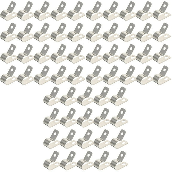 3 Count Convenient Cable Storage Holder R-type Buckle Table Top Fasteners Wire Rack Clips Silver