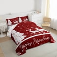 thumbnail image 4 of Homewish Dreamy Moose Reindeer Bedding Comforter Set for Kid, Magic Christmas Tree Twin Comforter Sets, Happy New Year Reversible Bedding Set, Breathable Home Decor, 2-Piece, 4 of 9