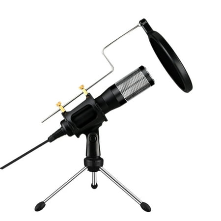 - USB Plug and Play Microphone Free Drive Computer Conference Desktop Voice Chat Ultra Long Distance Microphone (Black)