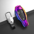 thumbnail image 3 of For Mercede Benz 3 Buttons Key Fob Cover case for Benz A C E S Class Series,GLK CLA GLA GLC GLE CLS SLK Series with Keychain, 3 of 8