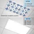 thumbnail image 3 of 1 Pack Bohemia Fluorescent Light Covers for Ceiling Lights Blue Argyle Pattern Ethnic Style Retro Abstract Magnetic Ceiling Light Covers Overhead Light Filters for Office Classroom Home, 3 of 9