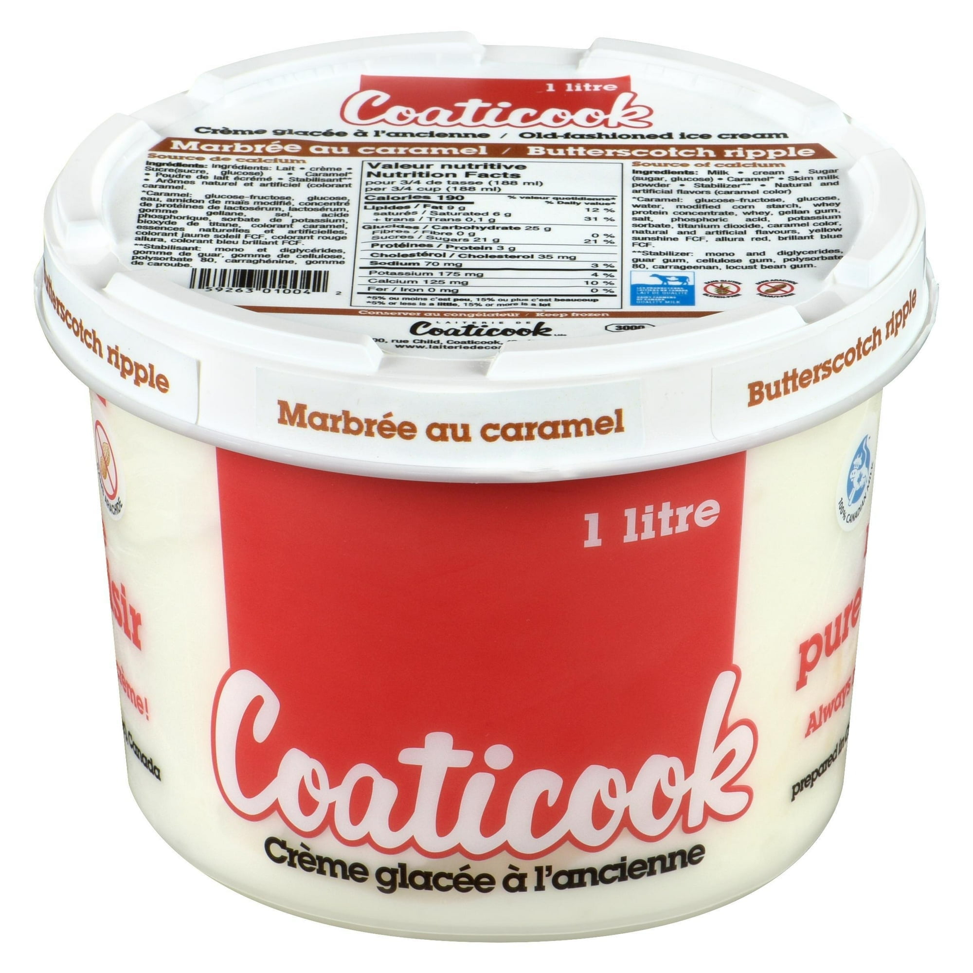 Crème glacée marbrée au caramel Coaticook