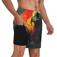 thumbnail image 2 of Daiia Hawaiian Style Bald Eagle Mens Swim Trunks Swim Shorts Quick Dry Swim Shorts with Mesh Lining Pockets-Small, 2 of 9
