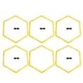 thumbnail image 1 of Hexagon Agile Circle,6Pcs Hexagon Agile Ring Football Training Circle Training Agile Set Time-Tested Durability, 1 of 8