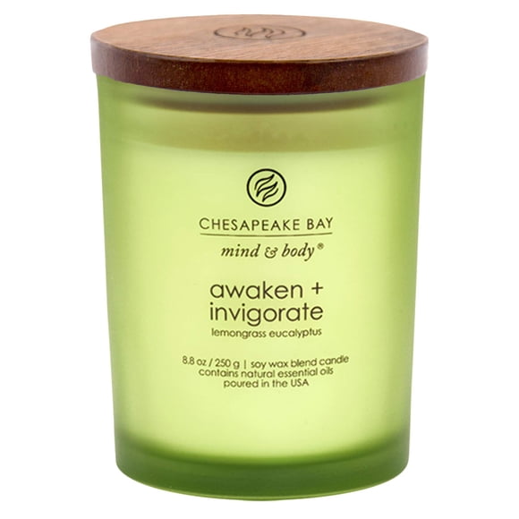 Chesapeake Bay Candle PT40886 Scented Candle, Awaken + Invigorate (Lemongrass Eucalyptus), Medium