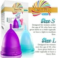 thumbnail image 3 of Talisi Menstrual Cups - Soft Reusable Period Cup - Menstruation Feminine Hygiene Products with Silicone Collapsible Sterilizing Cup - Regular and Heavy Flow - Large and Small Cup Menstrual, 3 of 9