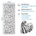 thumbnail image 2 of Black White Games Text White Pattern Hot Yoga Mat Towel Non Slip for Hot Yoga - Quick-Drying Yoga Mat Cover with 4 Corner Pockets with Travel Bag - Hot Yoga Towel Non Slip 70"x26", 2 of 6