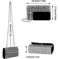 thumbnail image 3 of Evening Bag for Women Sparkly Shoulder Bag Rhinestone Clutch Purse with Detachable Chain, 3 of 8