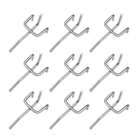 

Yardwe 50PCS Carbon Steel Peg Board Pegboard Hooks Garage Work Shop Storage Display Organization Steel Hanging Tool (Silver)