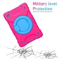 thumbnail image 5 of for Samsung Galaxy Tab A8 10.5 2022 SM-X200 / SM-X205, 360° Rotating Multi Functional Handle Ring Kickstand Built-in Pen Holder with Shoulder Strap 3-layer Protection Tablet Case, Rose, 5 of 11