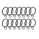 thumbnail image 4 of Anillo de cortina Uxcell Metal 1.46 pulgadas Diámetro interior Anillo de cortina para varillas de cortina Negro 14 Pcs, 4 of 5