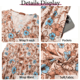 thumbnail image 5 of WellSize Plus Size Maxi Dresses for Women Casual V Neck Short Sleeve Floral Dress Summer Flowy Sundresses with Pockets, 5 of 8
