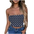 thumbnail image 2 of Amidoa Push-up Womens Bras Strapless Blue Crop-Top Cheeky Polka Dot Bandeau Women Lingerie L, 2 of 5