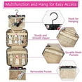 thumbnail image 3 of Travel Bag for Toiletries with Hanging Hook,Toiletry Bag for Women with 1 Detachable Pouch，Bathroom Bag For Shower with 4 Compartments, 3 of 8