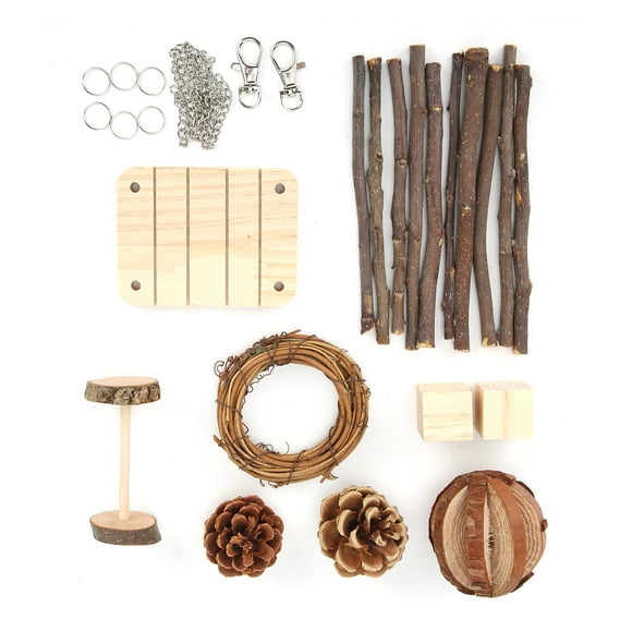 Molar Toys Set for Hamster, Molar Exercise Toys Accessories for Guinea Pig Guinea Pig House Wooden Hamster Toys for Home Pet Shop