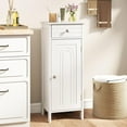 thumbnail image 2 of ZOPan Floor Storage Cabinet, Multifunctional Bathroom Storage Cabinet with 2 Adjustable Shelves, Ideal for Bathroom, Living Room, 14 x 12 x 34.5 inches (White), 2 of 9