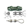 thumbnail image 3 of Clip de cable de alambre de acero inoxidable duplex de 2 postes M4, 20 piezas, 3 of 3