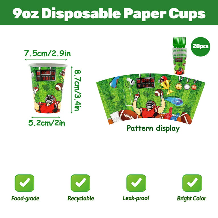 Game on Football Paper Cups