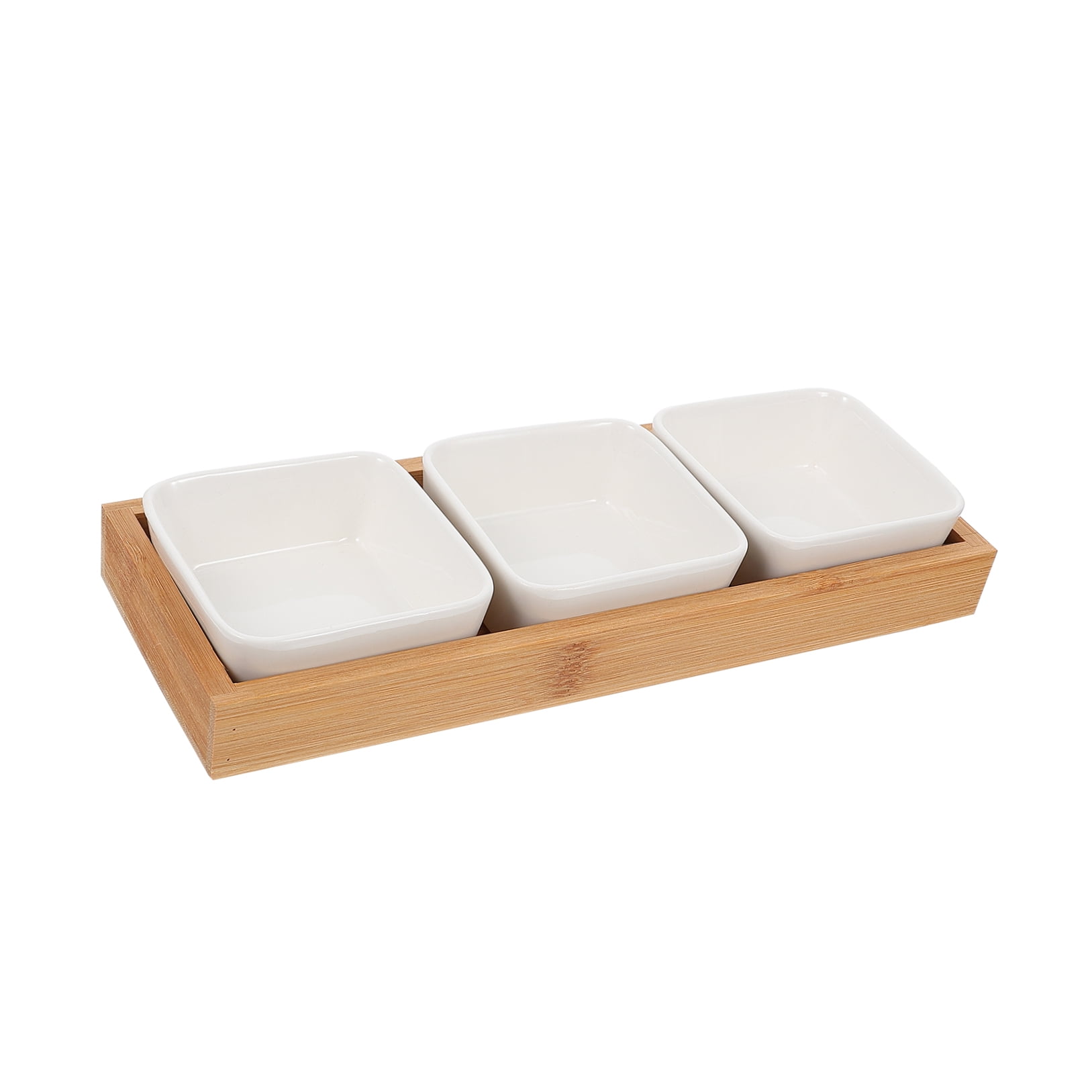 DRAFIDEEP Hosts Wood Snack Display Plate Assorted Color 1 Pc