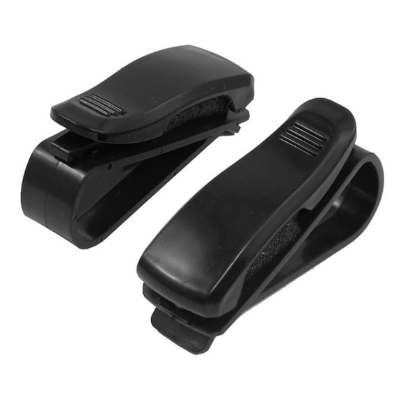 2 Pcs Black Plastic Sunglasses Eyeglasses Clip Rack Holder