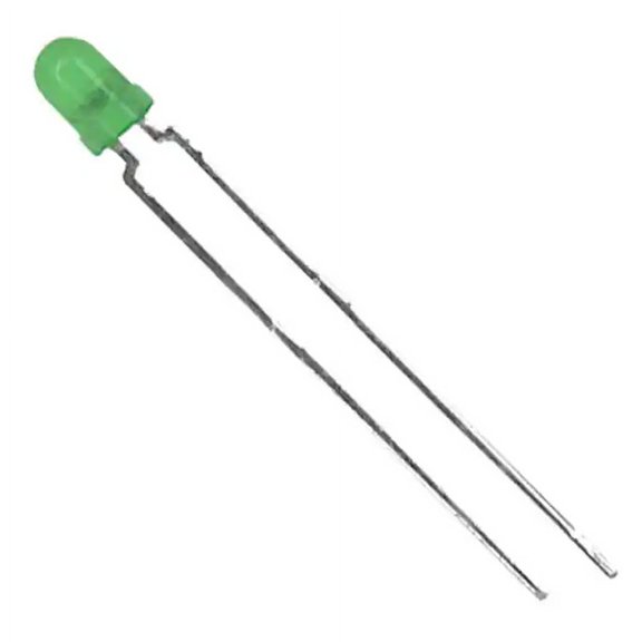 Pack of 10  TLHG4405  LED  Tinted Green diffused 3mm T/H  565nm Radial