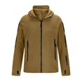 thumbnail image 5 of Men's Military Tactical Jacket Warm Fleece Plush Full Zip Hoodies Outdoor Winter Warm Coats Windbreaker with Pockets, 5 of 6