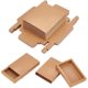 thumbnail image 1 of Paquete de 20 cajas rectangulares de papel kraft marrón, 13,5 x 9,7 x 2,5 cm, ideales para regalos, galletas, bodas, fiestas o como empaquetado de joyas., 1 of 6