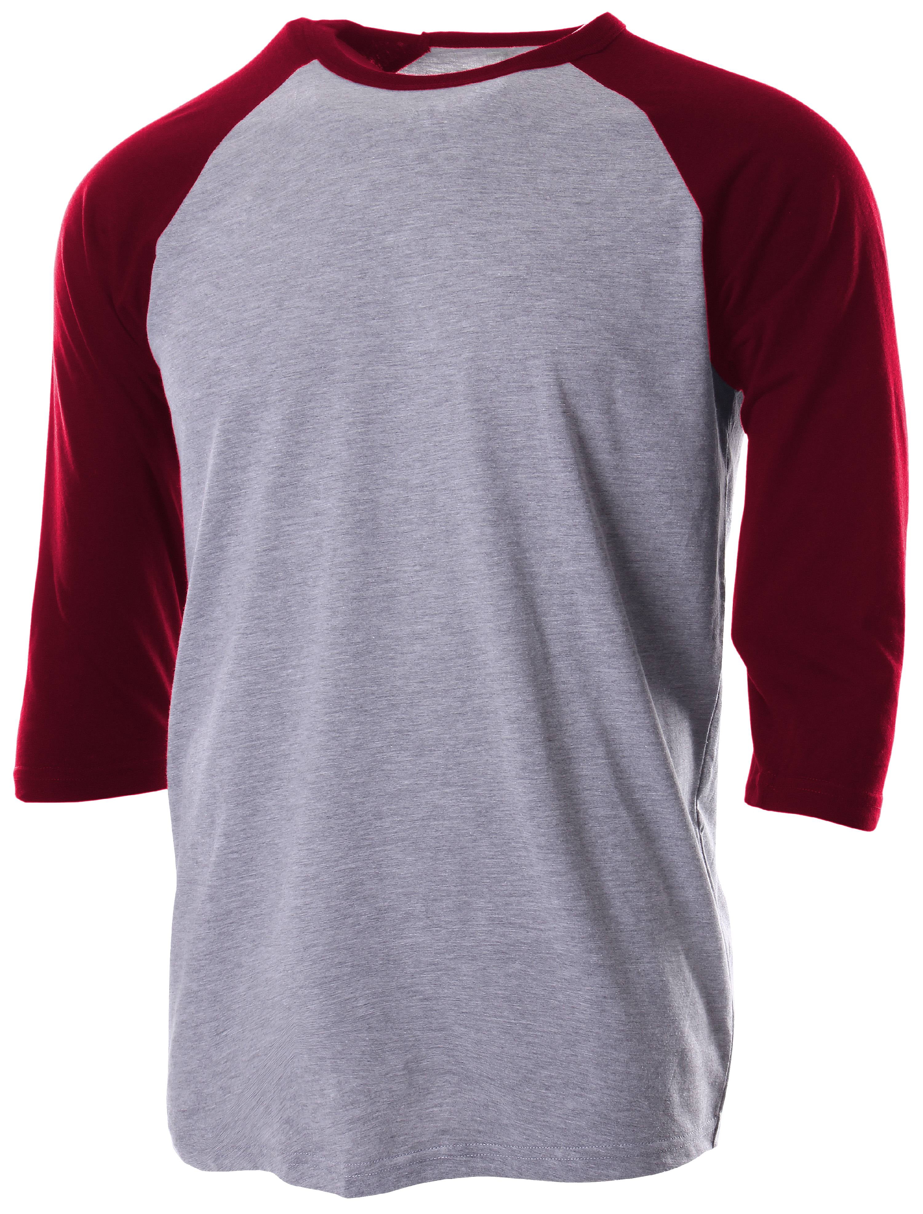 T-Shirts Mens Raglan Baseball Jersey Tee 3/4 Sleeve Plain T Shirt Tops ...