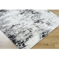 thumbnail image 4 of Hauteloom Briley Modern Abstract Area Rug - Contemporary Marble Print Rug for Living Room, Bedroom, Dining Room - Light Silver, Black and White - 5'3" x 7' (5x7 Area Rug), 4 of 15