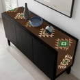thumbnail image 5 of Brown Green Boho Table Runner 120 Inches Long, Vintage Southwest Abstract Geometric Kitchen Coffee Dining Table Decoration for Home Party Birthday Wedding Home Decor 13x120 Inches, 5 of 8