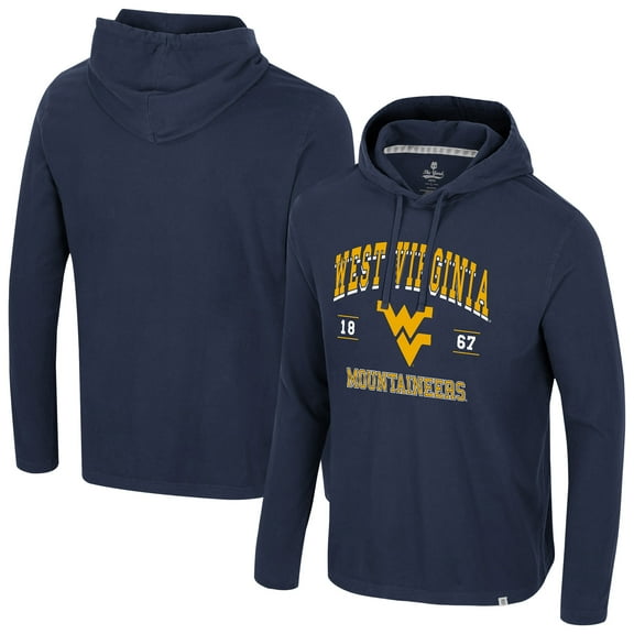 Men's Colosseum Navy West Virginia Mountaineers Simoleans Washed Hoodie