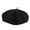 Black, variant on Women's Wool French Beret Hats Solid Color Classic Beanie Fall Winter Cap- Green