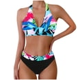 thumbnail image 2 of Awdenio Tankini Swimsuits for Women Tummy Control Printed Ruched Bikini Sets 2 Piece Bathing Suit High Waist Swimsuit with Shorts, 2 of 6