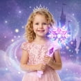 thumbnail image 4 of Light-Up Snowflake Wand Princess Magic Wand Toy with Sound and Flashing LED Lights Purple Electric Sensory Toy for Girls Birthday Party Favors, 4 of 5