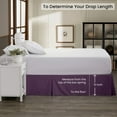 thumbnail image 4 of Dee's Collection Magic Bed Skirt 12 Inch Drop Length 100% Microfiber Fabric Pleated Split Corners (Queen-Plum), 4 of 7