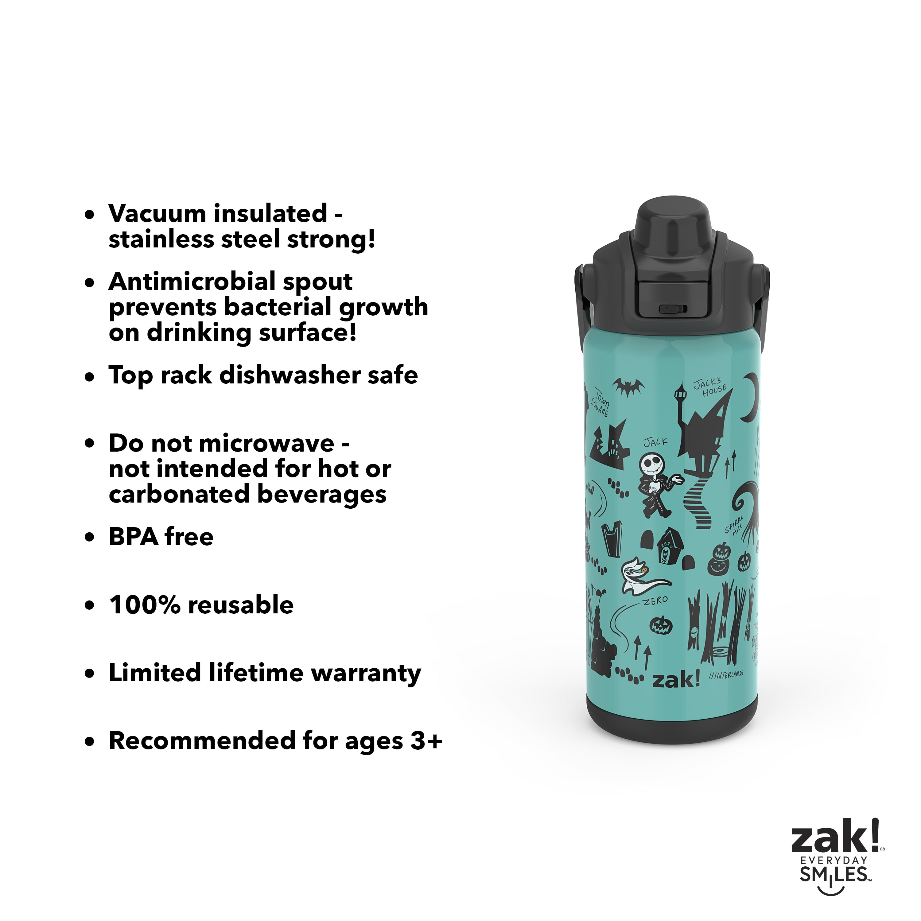 Zak Designs DC Batman Comics Reusable 25 oz Water Bottle Non-BPA with  Leak-Proof Spout and Carry Loo…See more Zak Designs DC Batman Comics  Reusable 25