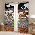 thumbnail image 2 of Homewish Bull Skull Blackout Curtains Set of 2 (52x84 Each) for Teens Boys Girls,Western Theme Window Curtains,Tribal Aztec Curtains and Drapes,Luxury Bedroom Decor, 2 of 6