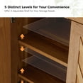 thumbnail image 2 of 57" Storage Cabinet 4 Doors Farmhouse Wooden Sideboard Credenzas with Adjustable Shelves Walnut, 2 of 9