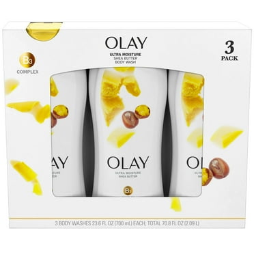 OLAY Ultra Moisture Shea Butter Body Wash 22 oz (Pack of 3)