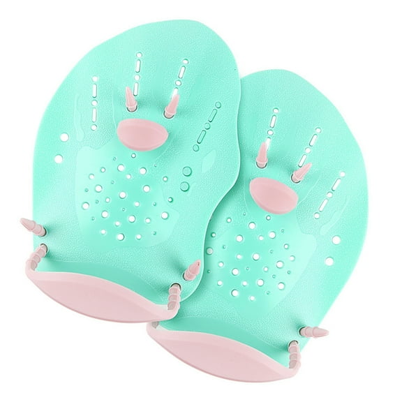 1 Pair Macaron Colored Swimming Aids Ergonomic Design Reduced Fatigue Long Distances Outdoor Swim Hand Paddles