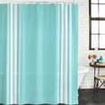 thumbnail image 3 of Aqua Striped Waterproof Fabric Shower Curtain,Luxurious White Stripes Modern Abstract Art Waterproof Fabric Shower Curtain for Bathroom Curtains Bathtubs Shower Curtains with 12 Hooks Small 36x78in, 3 of 8