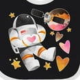 thumbnail image 4 of Inktastic Astronaut Valentine Outer Space Hearts Boys or Girls Baby Bib, 4 of 4
