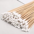 thumbnail image 5 of 400 Count 6 Inch Long Cotton Swabs Wooden Handles Tipped Applicator Cleaning, 5 of 7
